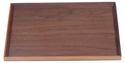 Produktbild von Tablett aus Walnussholz, rechteckig, zum Servieren mit Zapfenstruktur, chinesisch, für Tee, Obst, Dessert, Brot, M