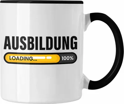 Produktbild von Trendation -  Azubi Loading Tasse Geschenk für Azubis Bester Auszubildender Prüfung Bestanden Azubi (Schwarz)