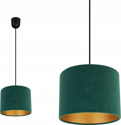Produktbild von Elegante Hängelampe Goldener Samt-Lampenschirm Auswahl