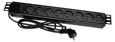 Produktbild von A-LAN PZ081U, 1,8 m, Drinnen, Abgewinkelt, Schwarz, 8 AC-Ausgänge, 230 W