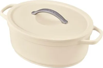 Produktbild von Ovale Cocotte mit Feder, Beige, 31 cm, 6 l – Beka