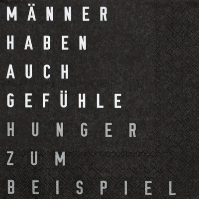 Produktbild von Räder Serviette 33x33cm, Männer haben auch Gefühle