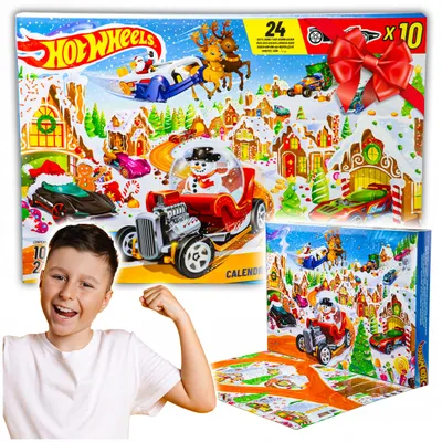 Produktbild von Hot Wheels Adventskalender 34 Spielzeugautos Weihnachtsgeschenk
