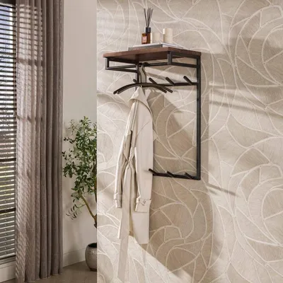 Produktbild von Hoyz Collection - Wandgarderobe Forma - Braun - 33x55x80 cm