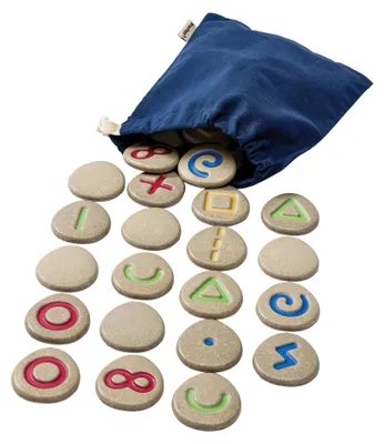 Produktbild von PlanToys- Tast- und Lern-Entdeckungssteine 18,8x7,5x18,8 cm - 2y+