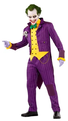 Produktbild von Funidelia Offizielles Joker Arkham City Kostüm für Herren, Joker Anzug für Erwachsene, Halloween- und Karnevalskostüme – Größe XL
