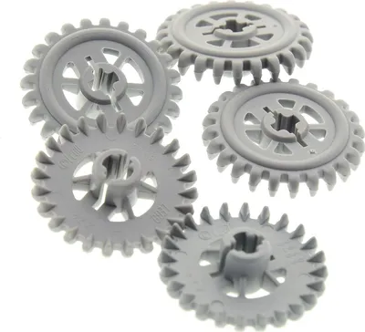 Obrázok produktu pre 5x ozubené koleso Lego Technic z24 nové-svetlo šedé 24 zubov 6860 7659 4211434 3650b