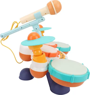 Obrázek produktu pro Hudební buben pro batolata se světlem Multifunkční dětská sada hudebních nástrojů Beat Drum pro hru a předškolní vzdělávání