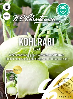 Immagine prodotto di Kohlrabi Luna | Semi di kohlrabi di N.L. Chrestensen