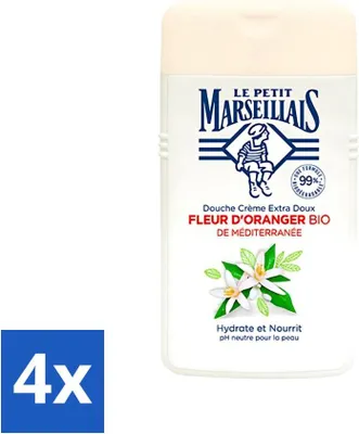 Immagine prodotto di Le Petit Marseillais - Crema doccia - Fiori d'arancio - Idratante - 250 ml - Confezione risparmio - 4 pezzi