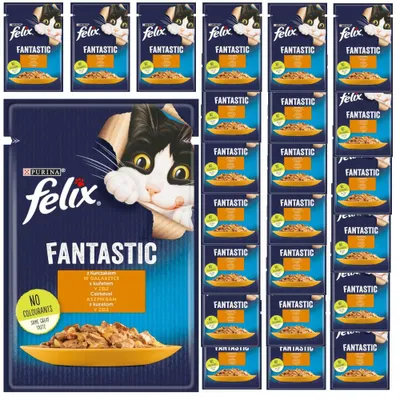 Zdjęcie produktu dla Felix Fantastic Karma Dla Kotów Kurczak W Galaretce Saszetka 26x85g