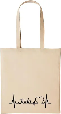 Produktbild von Huuraa Baumwollbeutel Judo Geschenk Einkaufstasche Natural 10 Liter Baumwolle Judo Accessoire