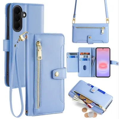 Produktbild von Handykette für Samsung Galaxy A27 Hülle mit Band Handyhülle zum Umhängen Hellblau