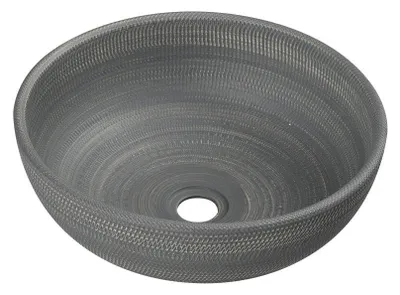 Obrázok produktu pre Keramické umývadlo PRIORI, priemer 41 cm, sivé