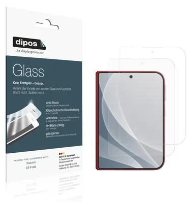 Obrázek produktu pro 2x ochranná fólie pro Xiaomi 18 Fold, matná povrchová úprava – proti nárazům, tvrzené sklo (9H), materiál: plastové sklo (dipos)