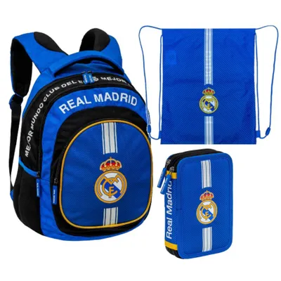 Produktbild von Schulrucksack ASTRA Real Madrid - 3-Teiliges Set Blau