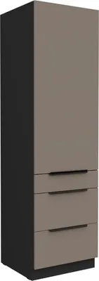 Produktbild von LUNARA Küchenschrank mit Schubladen – Breite 60 cm, Dunkelbeige/Schwarz