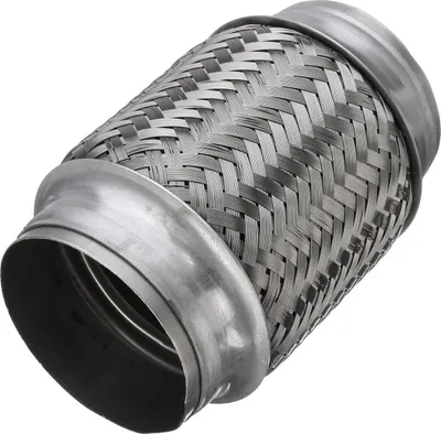 Productafbeelding van Uitlaatflexibuis, roestvrij staal, dubbel geweven, 3 inch x 6 inch, met flexibele uiteinden