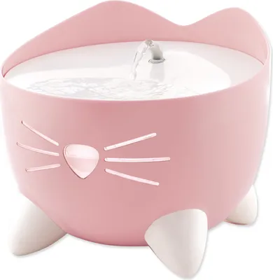 Zdjęcie produktu dla Pixi Fountain | Fontanna dla kota | jasnoróżowa | 2,5l,  22x22x19,5 cm