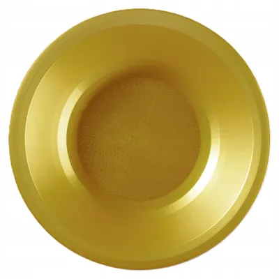 Produktbild von 10x Goldene Kunststoff-Tief Teller – Wiederverwendbar & Spülmaschinenfest