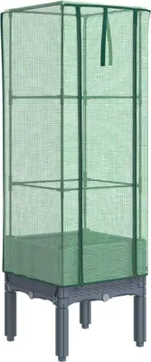 Immagine prodotto di vidaXL Letto rialzato con attacco per serra in rattan 40x40x140 cm