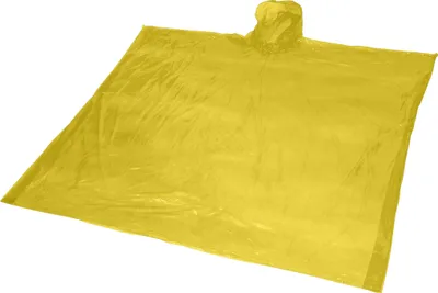 Image de Bullet Poncho de pluie unie Ziva, jetable, avec sac PF211 (90 x 120cm) (Jaune)