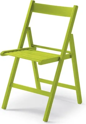 Image de CasaDolce Lot de 4 chaises pliantes HARE, vert, 43x48x79 cm, hêtre massif, laqué