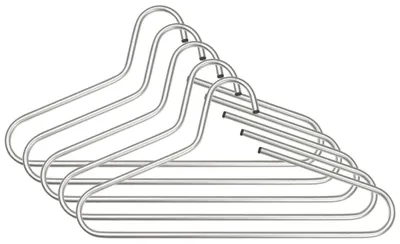 Kleiderbügel Victorie Nickel 5er Set Stahl Nickelfarbig von Spinder