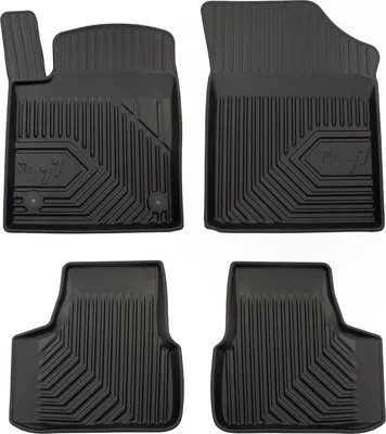Image de Tapis de Sol de Voiture pour VW UP! 2011-2023 TPE Antidérapant Durable Noir 4Pcs