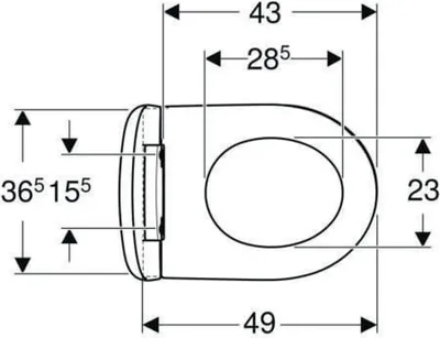 Produktbild von Geberit 500814001 iCon Set Wand-WC mit WC-Sitz, Rimfree