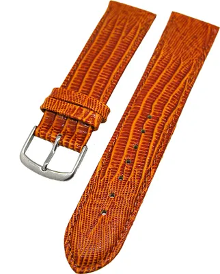 Produktbild von Uhrenarmband Kalbleder Armband Tejustruktur leicht gepolstert Hellbraun 20mm