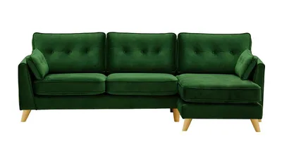 Produktbild von SLF24 - Rechtsseitiges Ecksofa Magnus - dunkelgrün - Velluto 10