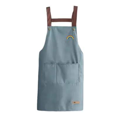 Produktbild von Kochschürze wasserdichte Weite Anwendung mit Taschen Ölsicheres PVC -Schürze für Zuhause-Blau