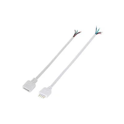 Produktbild von Steckverbinderpaar Buchse/Stecker Controller 12V LED Strip RGB Weiß