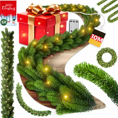 Produktbild von KESSER® Weihnachtsgirlande LED Beleuchtung Girlande Weihnachtsdeko In & Outdoor