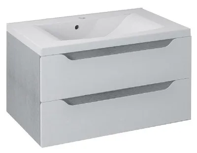 Produktbild von Sapho WAVE Unterschrank 80x45x48cm, weiß/Silbereiche