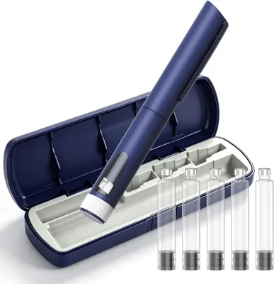Image de Stylo rechargeable avec 5 cartouches de 2 ml, réglable de 1 à 80 unités, pour une écriture précise