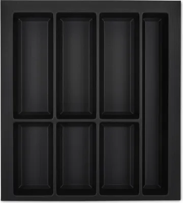 Produktbild von ORGA-BOX VII Design Besteckeinsatz schwarz 426 x 474 mm Schubladeneinsatz für Siematic Schüller Beeck Küchen uvm. mit 50er Korpus