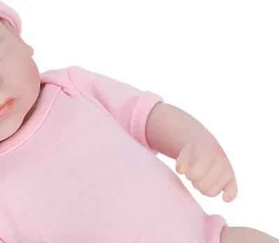 Zdjęcie produktu dla Silikonowa lalka symulująca ciało niemowlęcia, realistyczna zabawka dla dzieci, prezent dla dziewczynki, 10 cali, różowe otwarte oczy