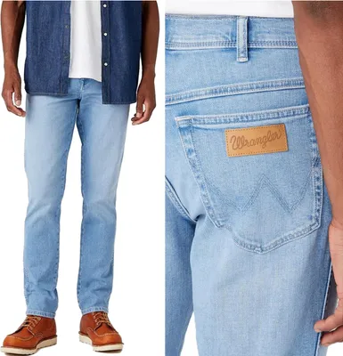 Produktbild von WRANGLER, Herren Jeanshosen, Straight fit, TEXAS SLIM, W38 L30, Blau, Jeans, baggyjeans, buggy