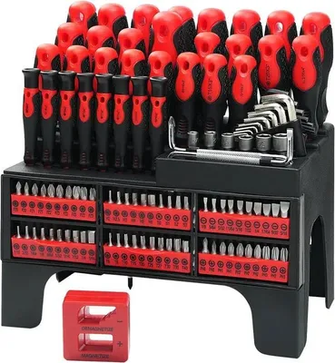 Image de Jeu de tournevis magnétiques, ensemble complet de 117 outils, conception ergonomique, 117 pièces