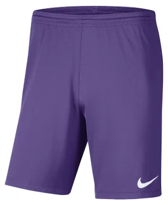 Image de Short de football Nike Dri-FIT Park 3 pour enfants, couleur prune/blanc, modèle BV6865-50