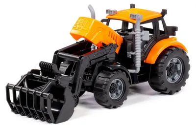 Zdjęcie produktu dla Ciągnik Cavallino z ładowarką, żółty, skala 1:32