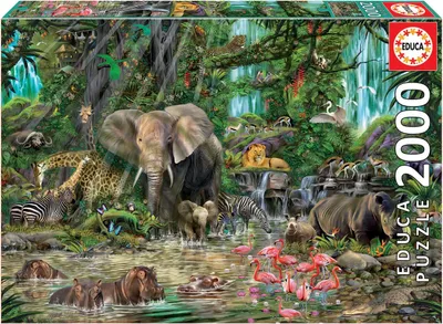 Image de Puzzle 2000 pièces Jungle africaine 16013