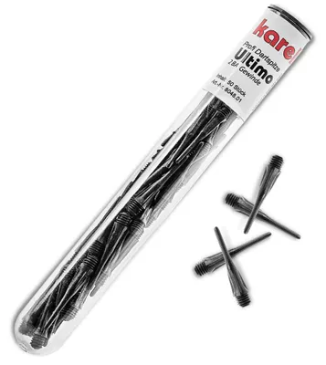 Produktbild von Karella Dartspitzen Ultimo,  Germany, Profi Kunststoff Ersatzspitzen für Softdarts, Softtips, Gewinde 2 BA, extrem formstabil, perfekter Haltin elektronischer Dartscheibe/Dartautomat, 50St.