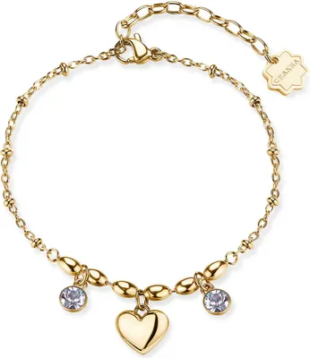 Produktbild von Romantisches vergoldetes Armband mit Chakra-Anhä ngern BHKB264