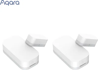 Produktbild von Aqara Zigbee 3.0 Tür-/Fensterkontakt T1, 2 Stück Weiß, Fenstersensor, Erfordert Aqara Hub, Window and Door Sensor, Kompatibel mit Apple HomeKit, Alexa