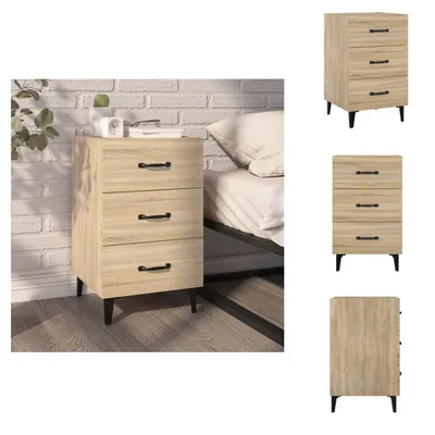 Obrázok produktu pre vidaXL Nočný stolík Sonoma dub 40x40x66 cm materiál na báze dreva - Nočné stolíky