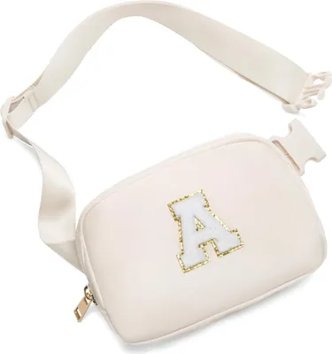 Produktbild von Gürteltasche Bauchtasche Umhängetaschen für Frauen mit Initialen-Buchstaben-Patch Teenager Mädchen Geschenke Trendige Sachen Personalisierte Geburtstagsgeschenke für Teenager, A