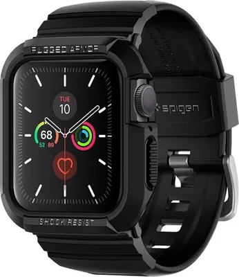 Image de Spigen Apple Bracelet Rugged Armor Pro Watch 4/5/6/7/SE/8/9 40/41mm Noir